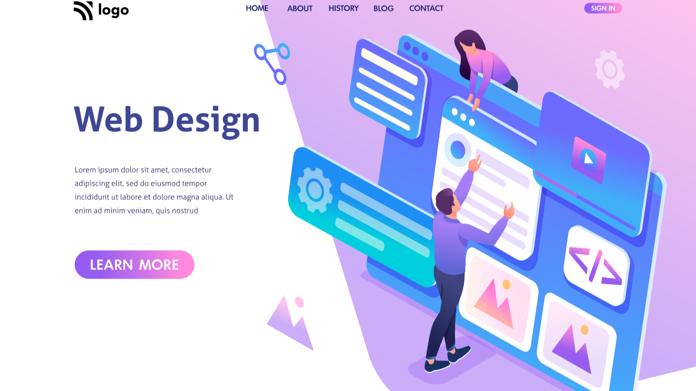 web design landing page